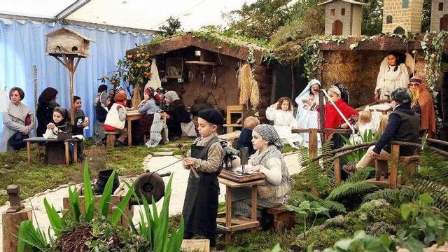 Belén viviente de la parroquia de Cabeiras, en Arbo. // Alfredo Hernández