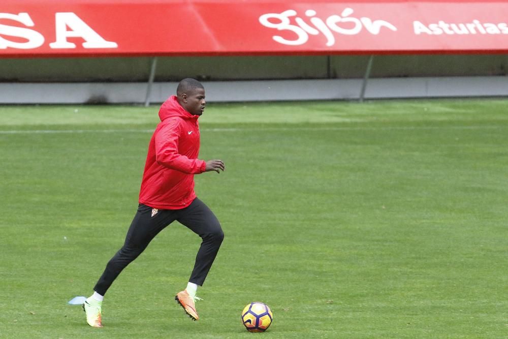 Elderson Echiéjile ya se entrena con el Sporting en El Molinón.