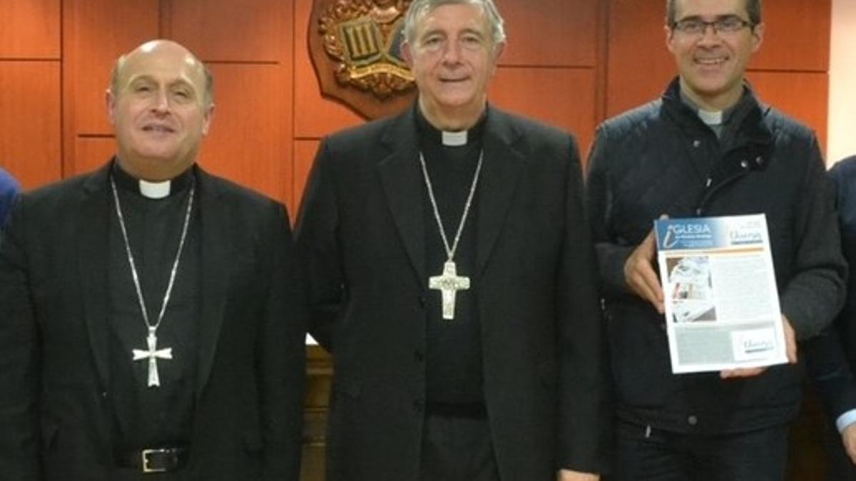 Monseñor Prieto, monseñor Retana y Manuel Blanco, en Ciudad Rodrigo