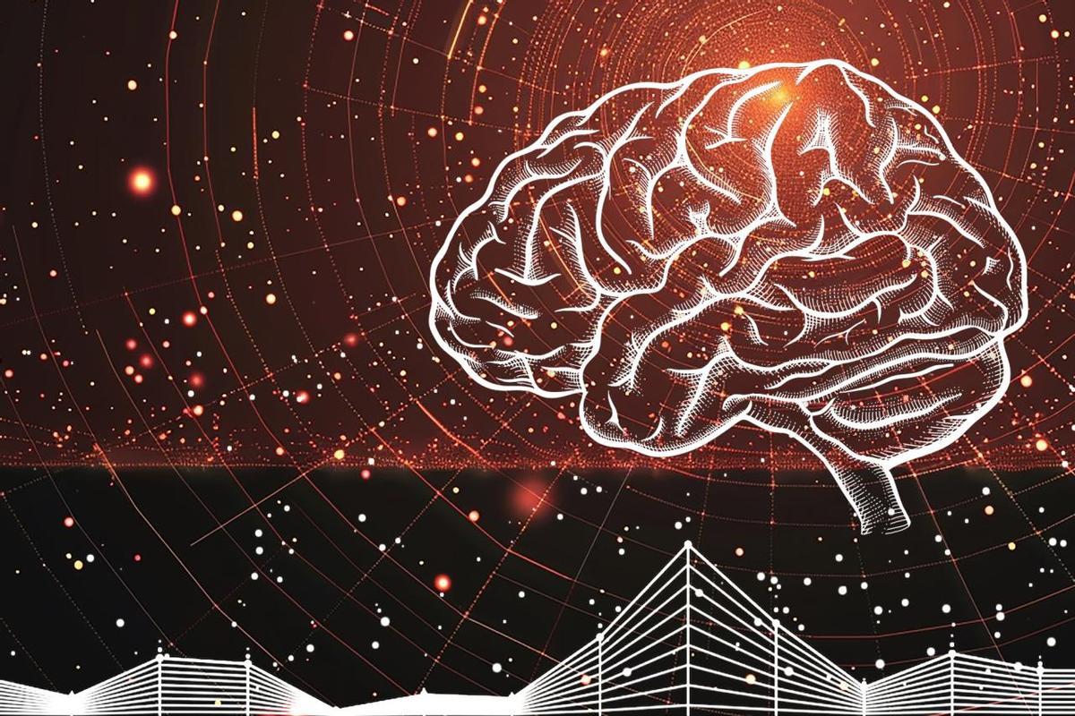 Representación artística del proyecto Cosmic Brain que adapta las técnicas de análisis cosmológico a la neuroimagen