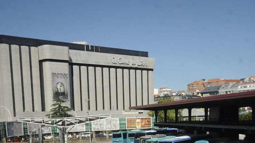 Autobuses estacionados durante los paros en A Coruña.