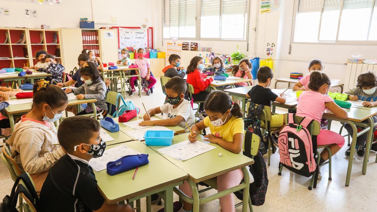 Una aula de Gavà durante una clase