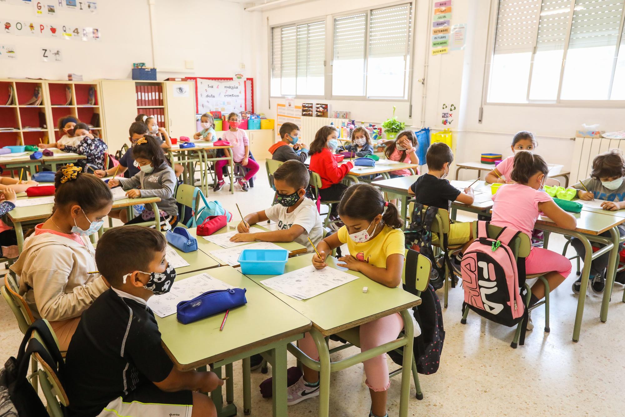 Una aula de Gavà durante una clase