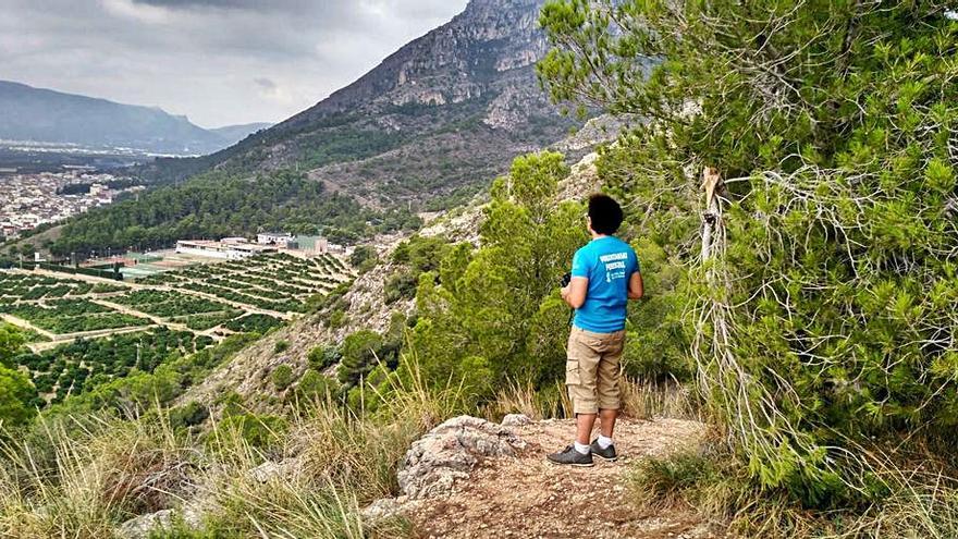 Un dels voluntaris del Grup Muntanya Valldigna. | LEVANTE-EMV