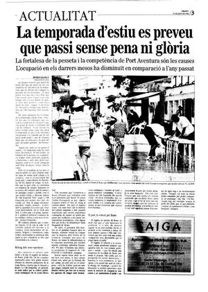 Llegeix la notícia original del 25 de juny de 1996: "La temporada d'estiu es preveu que passi sense pena ni glòria"