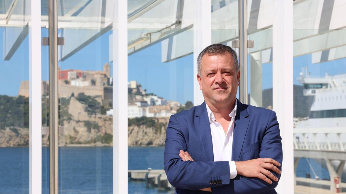 Alberto del Pino, este miércoles en la estación marítima de es Botafoc.