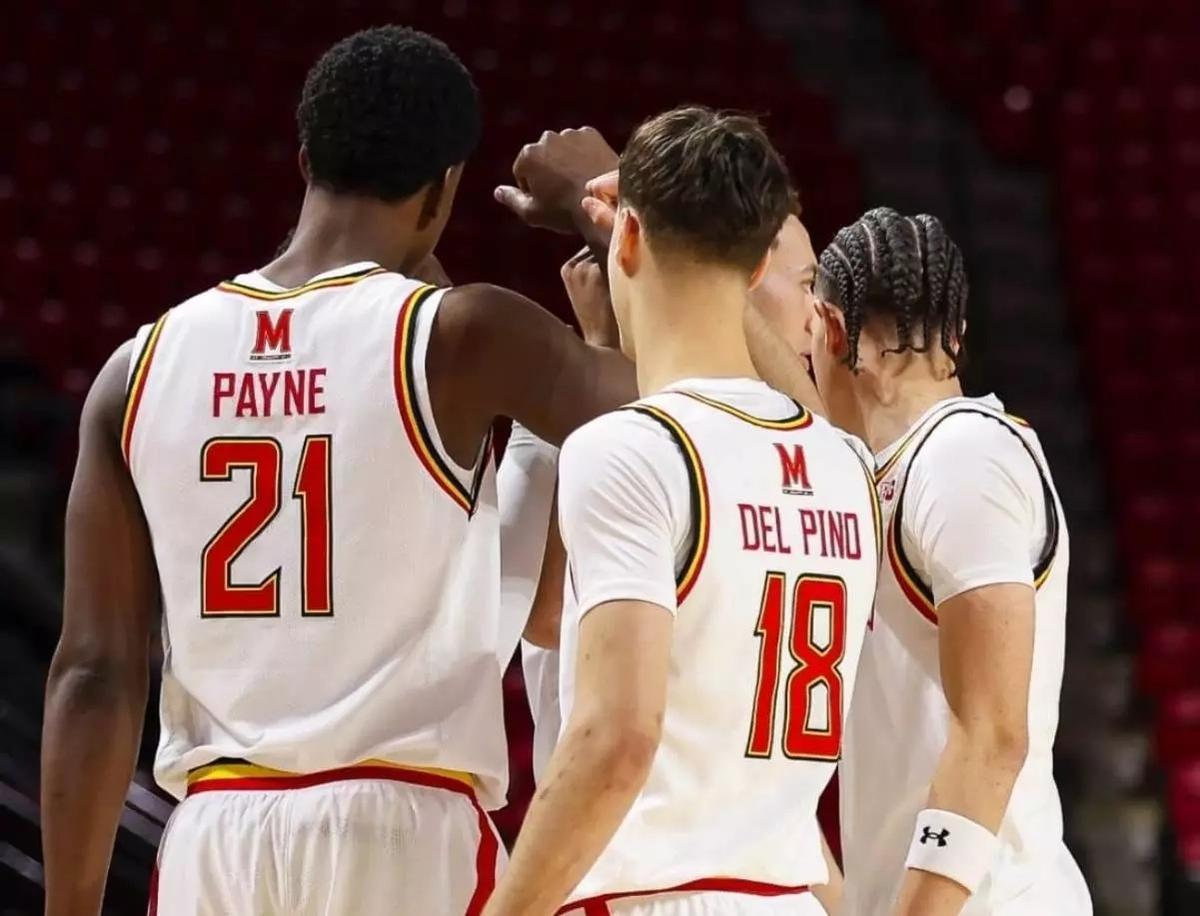 Del Pino, durante un partido de Maryland.