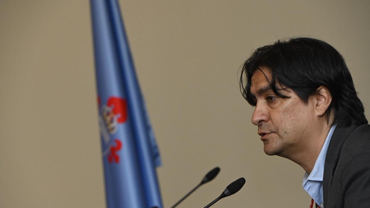 Marco Garcés, durante la comparecencia de este miércoles en A Sede