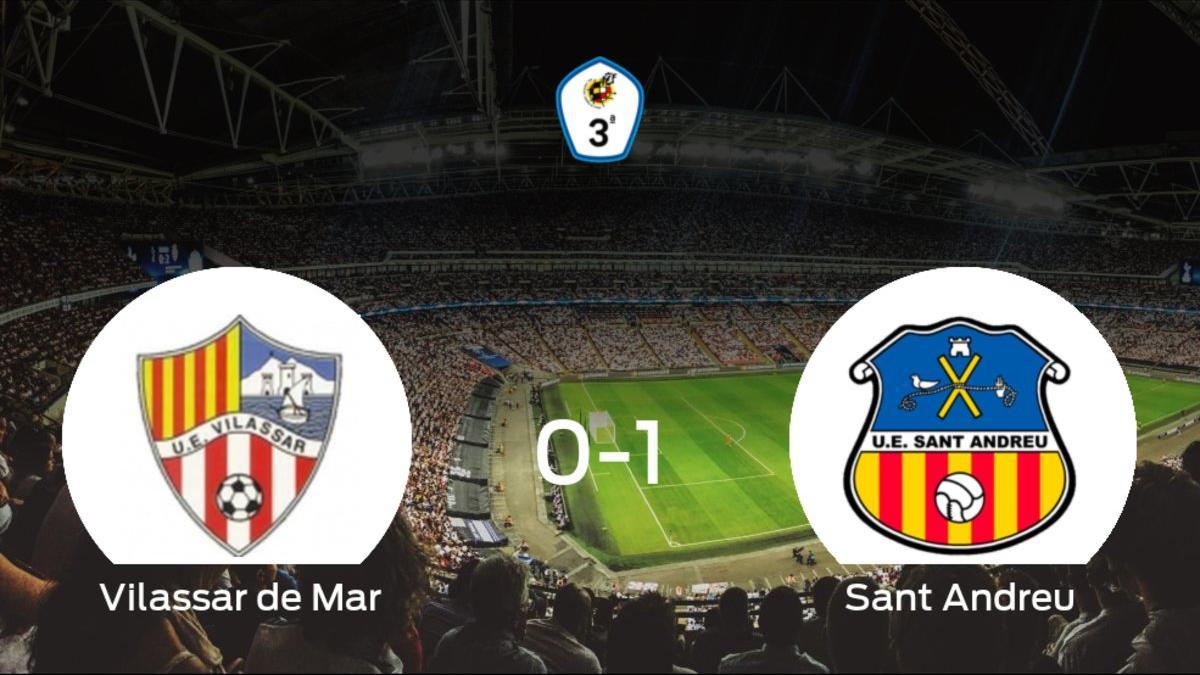 El Sant Andreu gana 0-1 a la UE Vilassar de Mar y se lleva los tres puntos