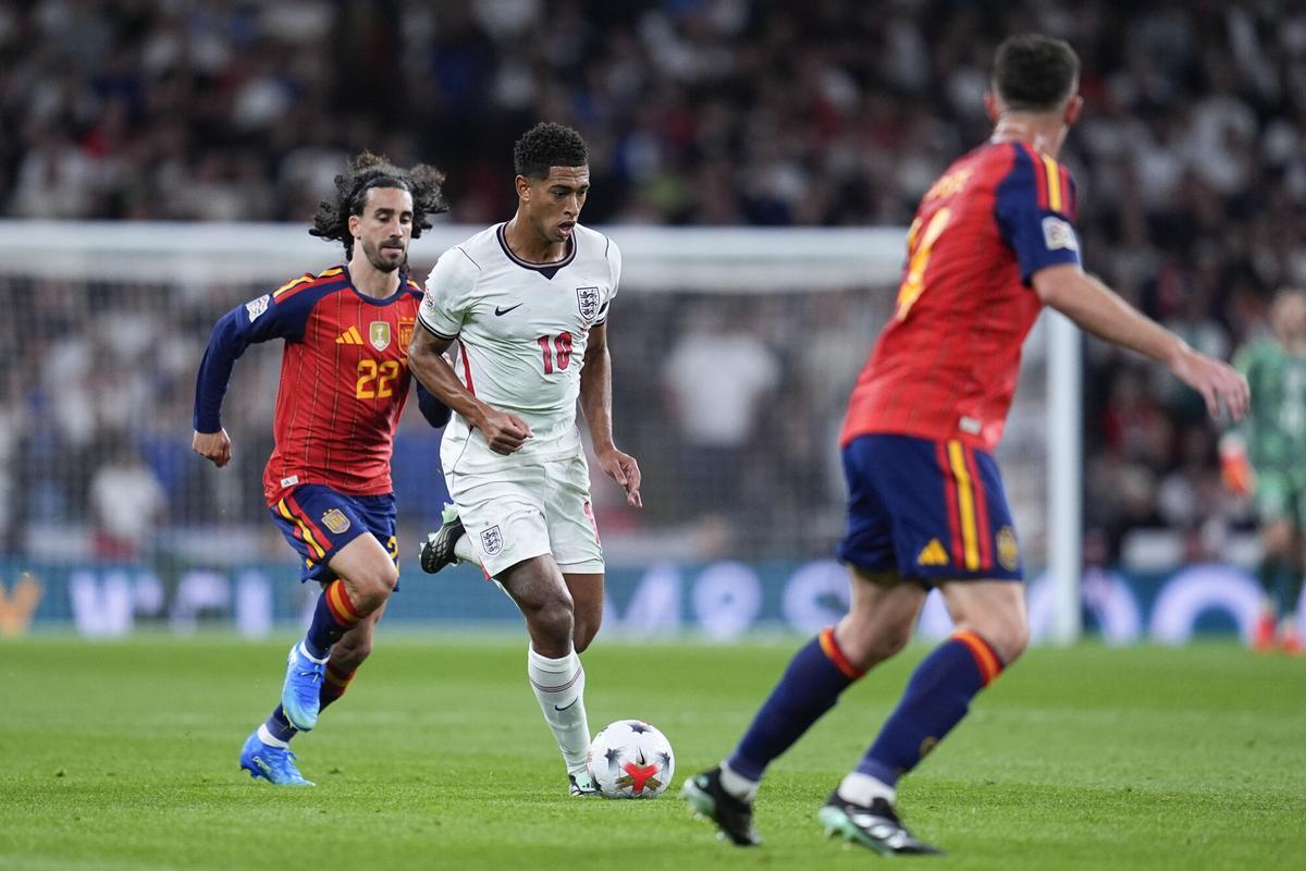 Inglaterra - España en el estadio de Wembley.
