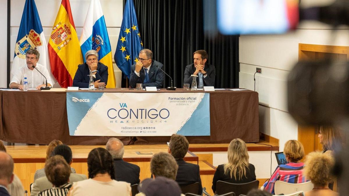 Acto de apertura del curso 2022-2023 de Radio ECCA, celebrado ayer en La Palma. | | EUROPA PRESS