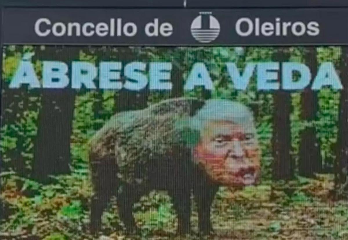 Cartel contra Trump en Oleiros