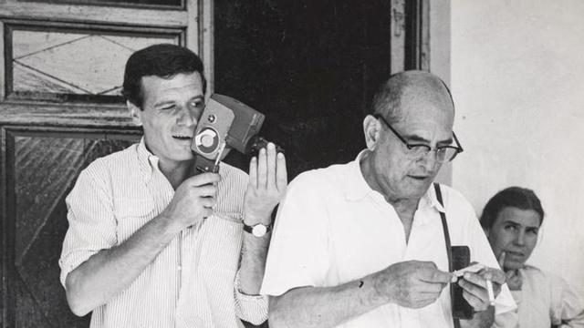 Francisco Rabal, filmando a Luis Buñuel.
