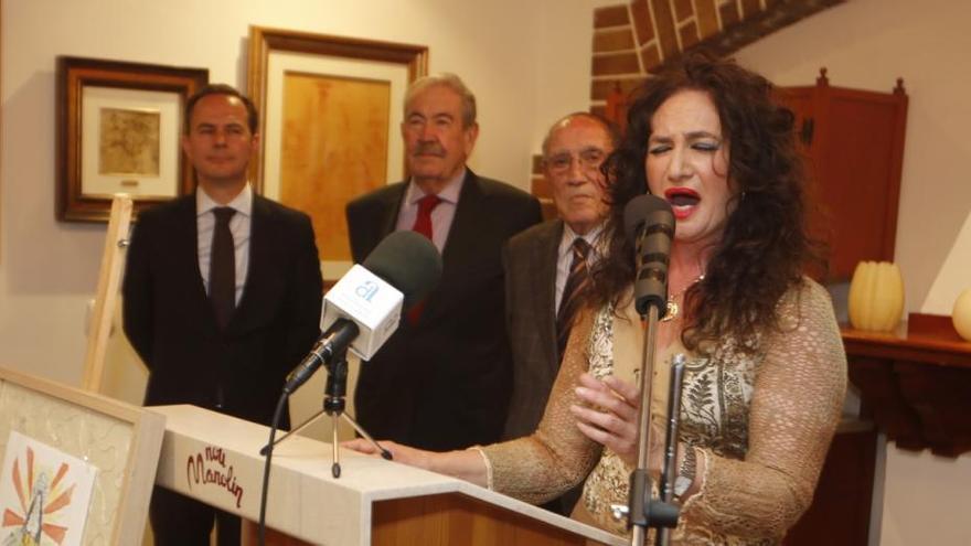 Una de las cantaoras en la presentación de las saetas del Miércoles Santo