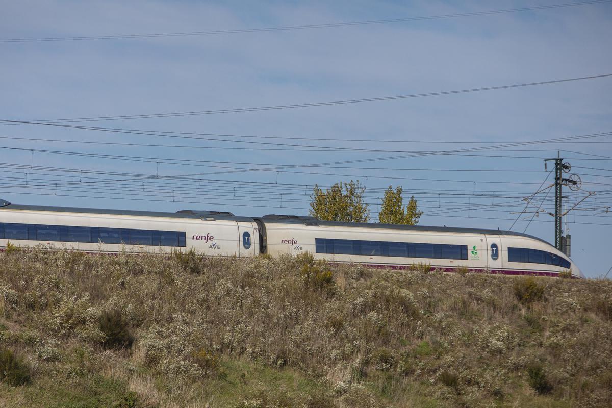 Un AVE a su paso por Girona.