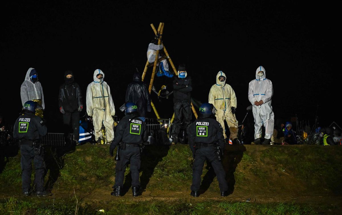 Protesta contra una mina de carbón en Alemania