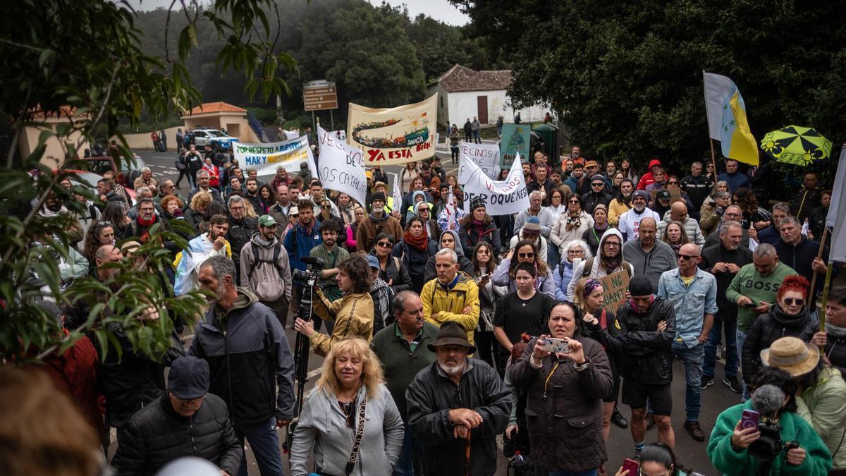 Manifestación en Anaga