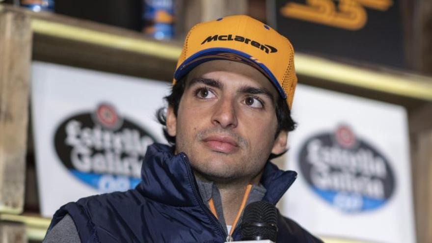 Carlos Sainz en un evento de Estrella Galicia.