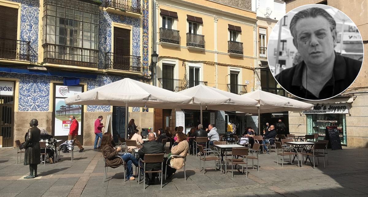 El restaurante Centro. En la imagen redonda, Francisco Palacios, fallecido el pasado 30 de diciembre.