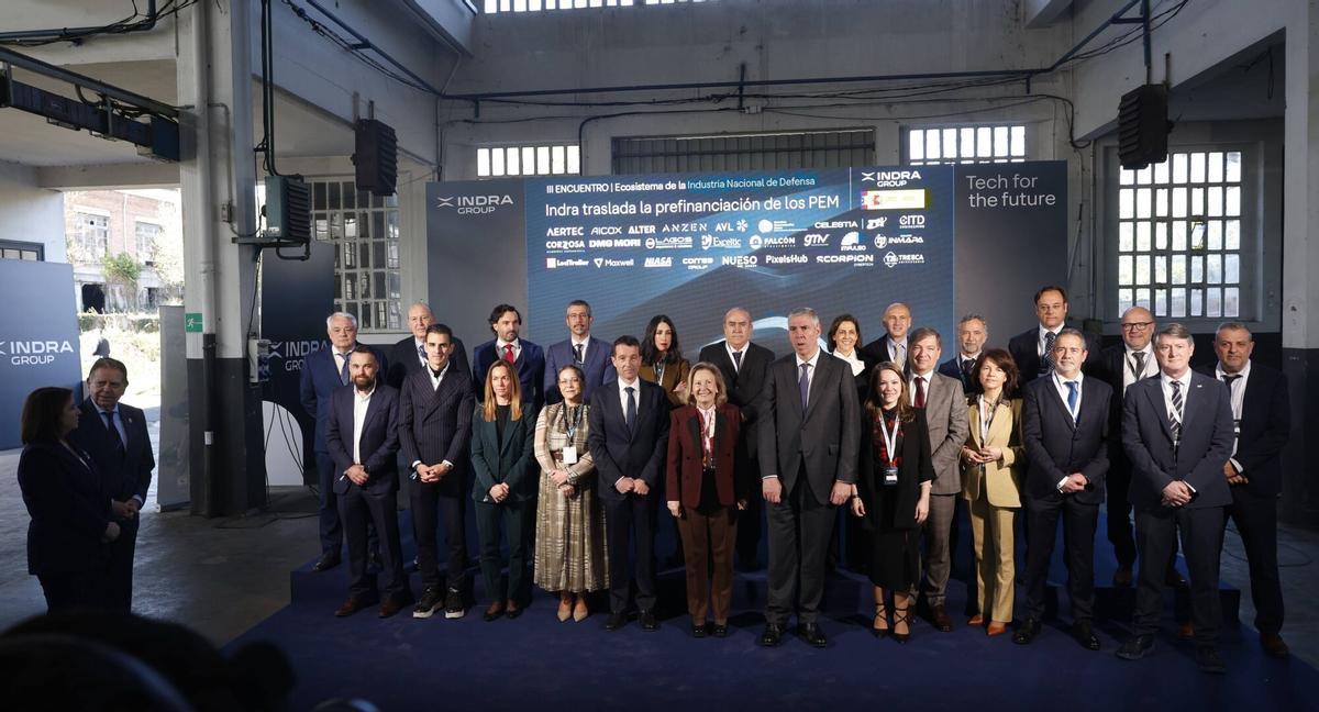 III Encuentro del Ecosistema de la Industria Nacional de Defensa centrado en el Corredor Norte, organizado por Indra en la Fábrica de Armas de La Vega, en Oviedo.