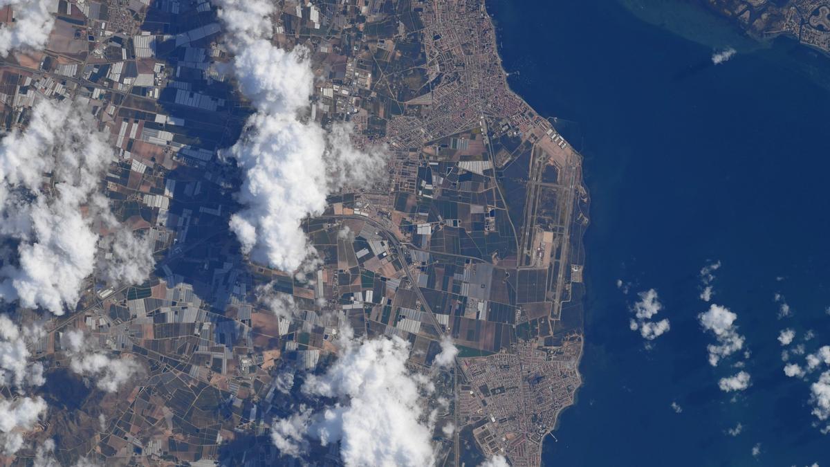 El Mar Menor, desde el espacio.