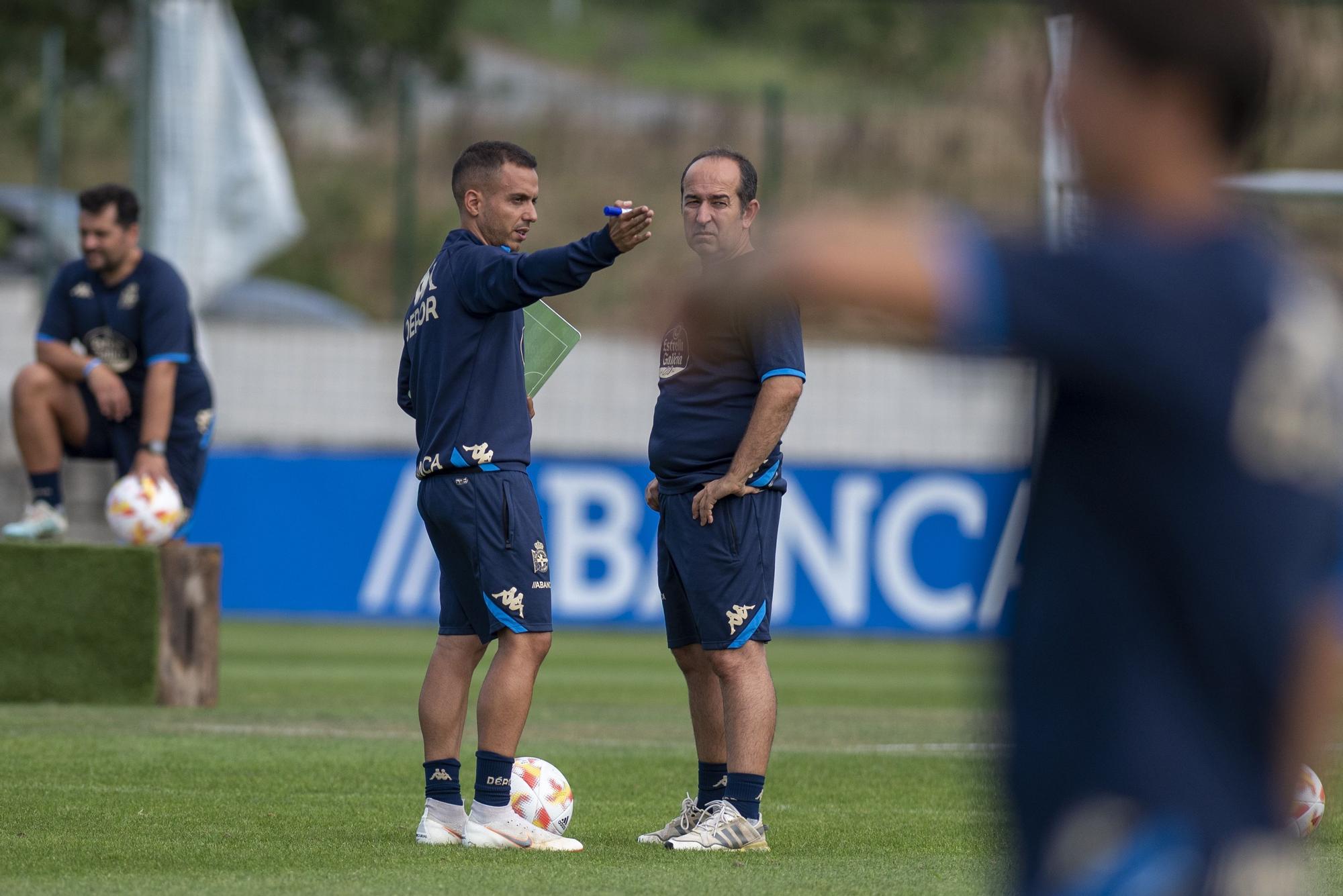 Kuki Zalazar ya se entrena con sus nuevos compañeros del Deportivo