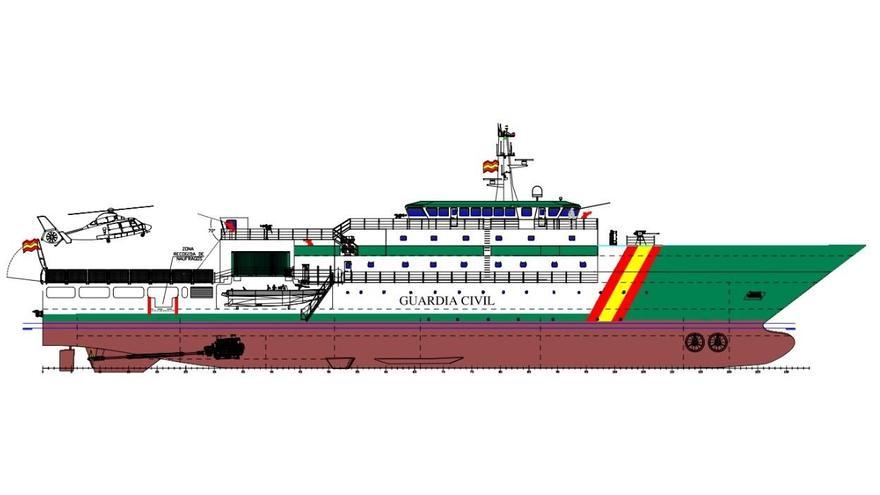 La nueva patrullera oceánica de la Guardia Civil.