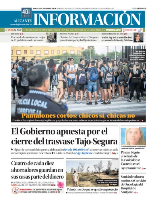 Estas han sido las portadas más destacadas de INFORMACIÓN en 2018