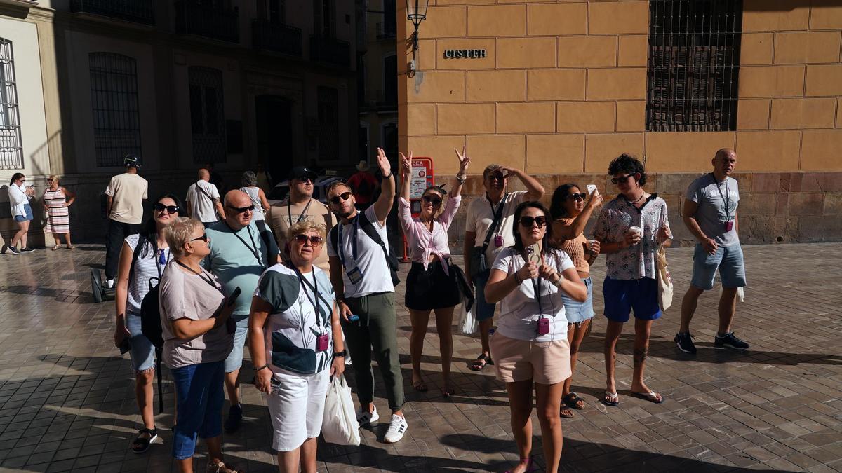 Turistas en el Centro Histórico de Málaga