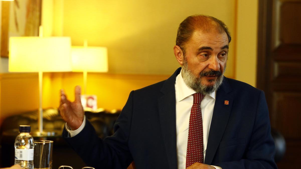 El presidente del Gobierno de Aragón, Javier Lambán, esta semana en la entrevista concedida a este diario.