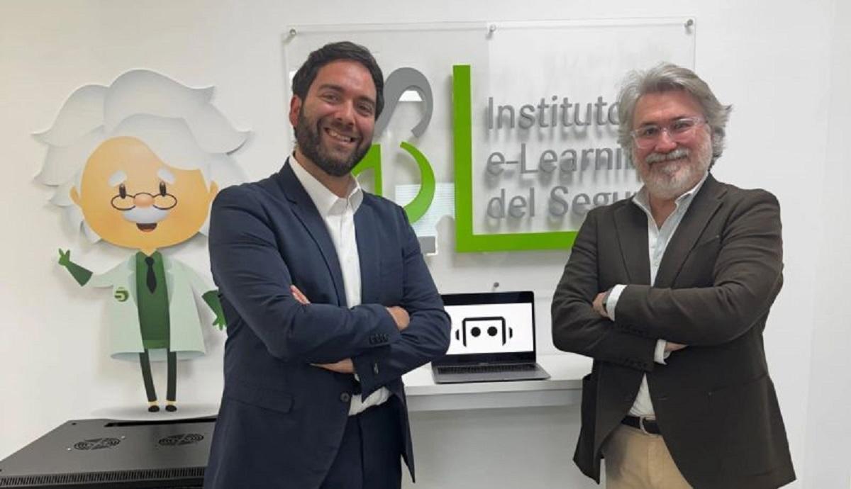 Juanmi López, cocreador de la malagueña Seguros IA, y Jorge Campos, CEO del IES.