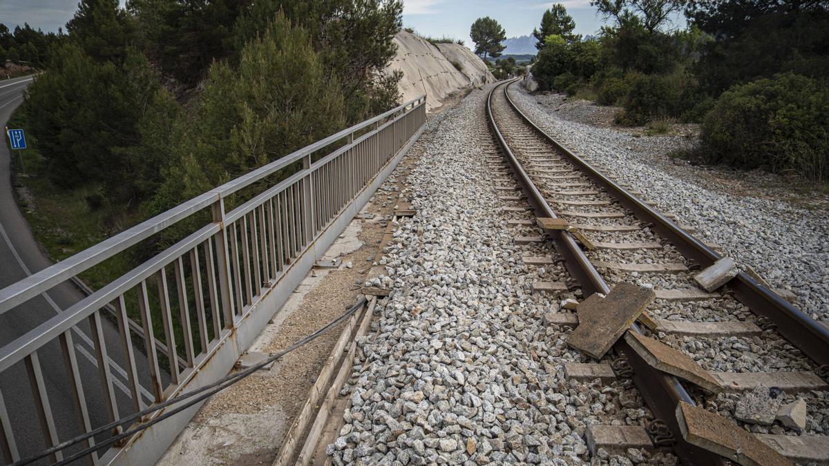 Sabotatge a la via del tren de Súria