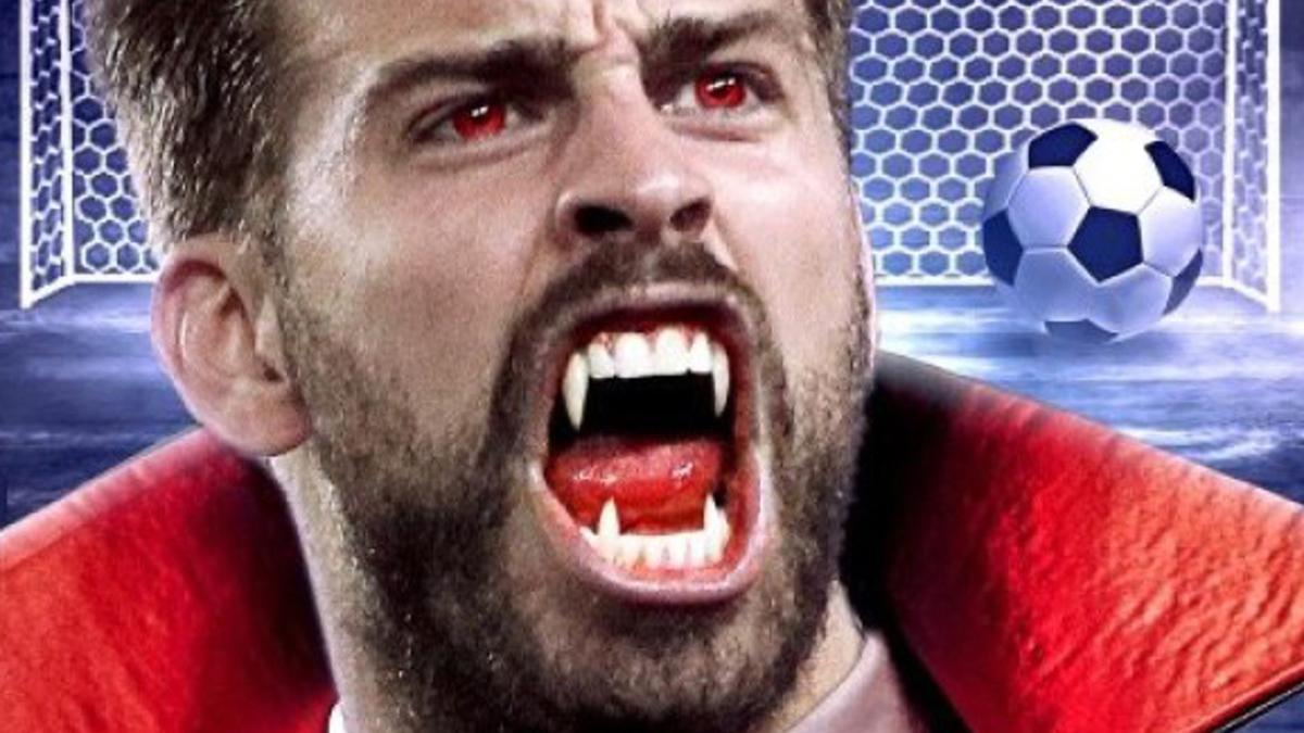 Piqué se viste de Drácula para prmocionar su juego Golden Manager