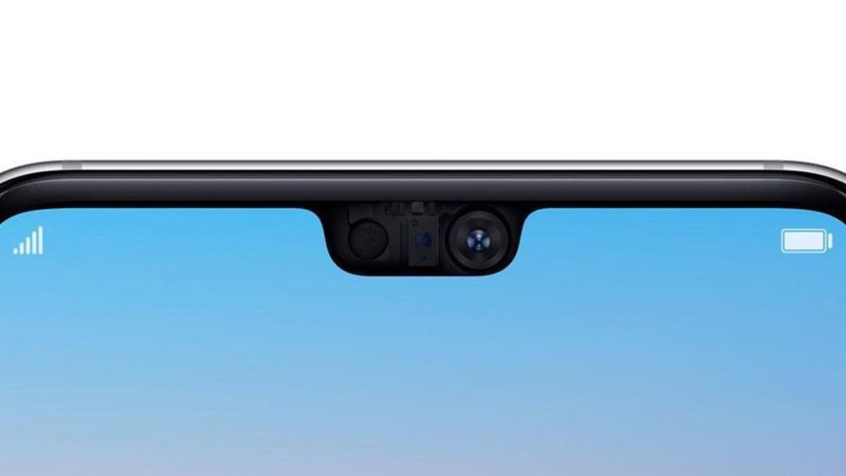 Frontal del Huawei P20 con Triple Cámara