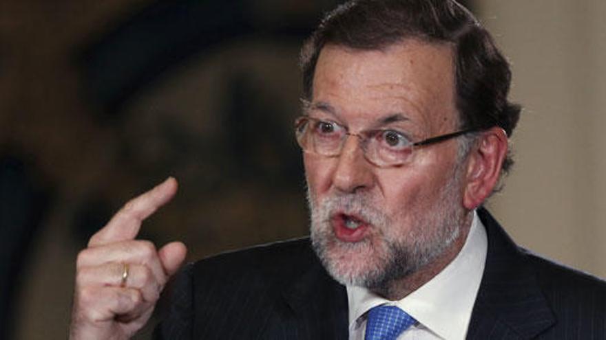 Rajoy, durante su rueda de prensa.