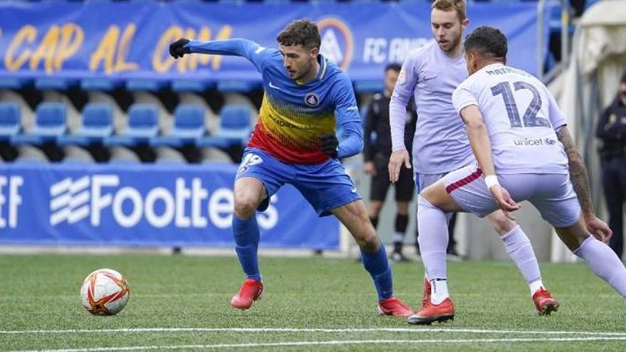 Manu Nieto, durante un partido con el Andorra