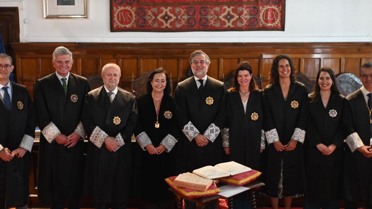 Juan José Carbonero, en su toma de posesión como presidente del Tribunal Superior de Justicia de Aragón, este lunes.