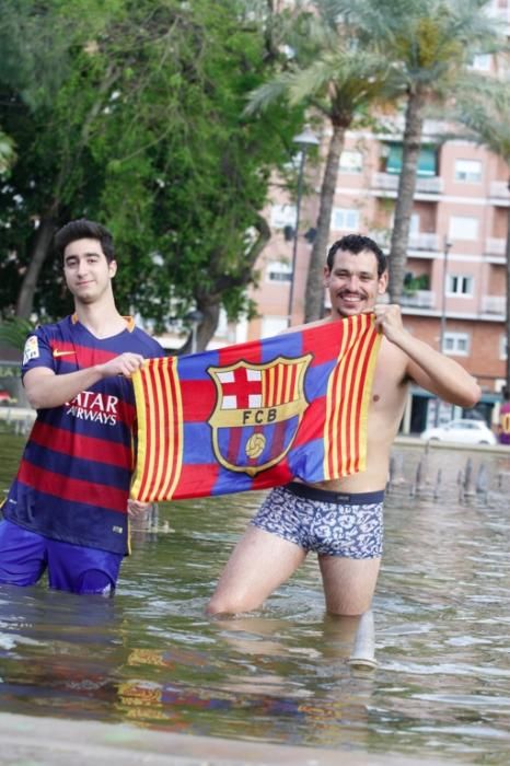 Celebración del título de Liga del Barcelona en Murcia