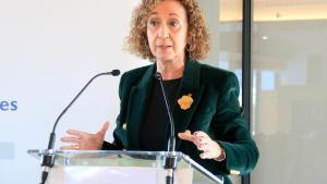 La consellera de Territori, Ester Capella, durante su intervención en la Fundació Cercle dInfraestructures de Barcelona.