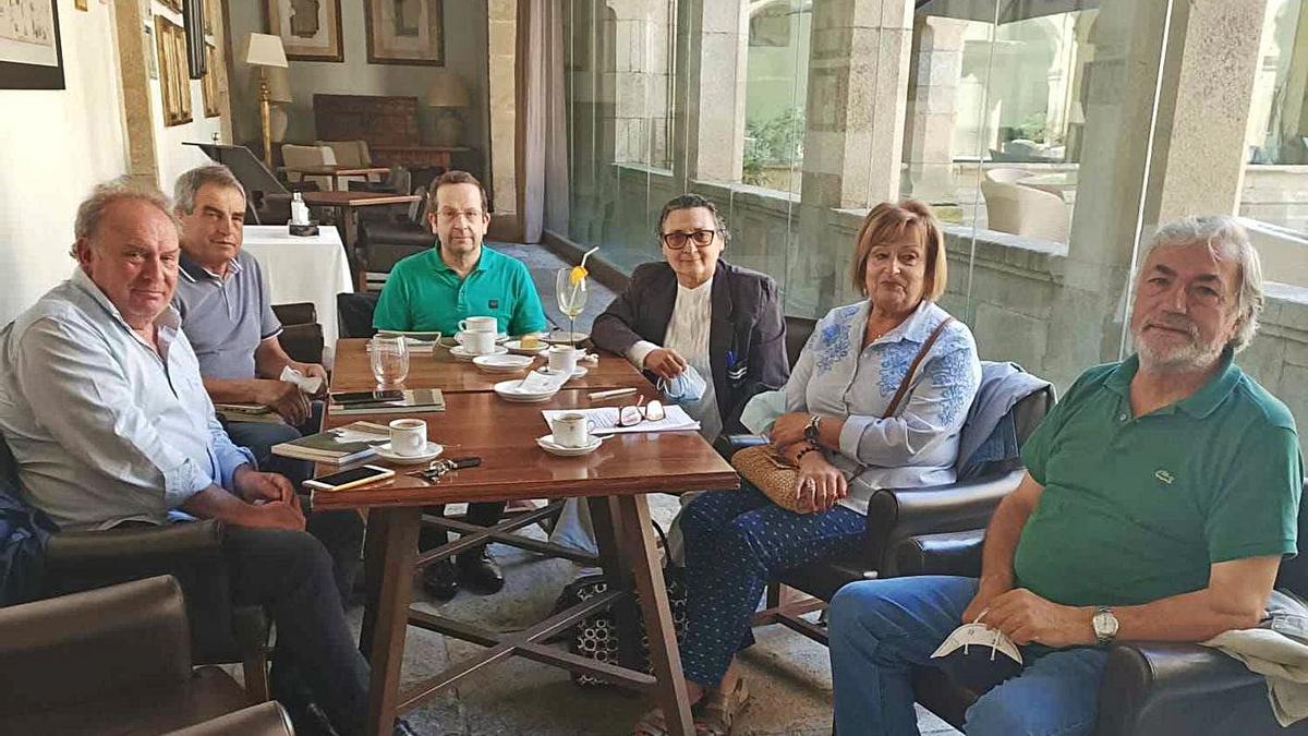 Daniel González Alén y Ramón Villanueva acudieron a la reunión 
de las asociaciones del Camino de Invierno celebrada en Monforte.