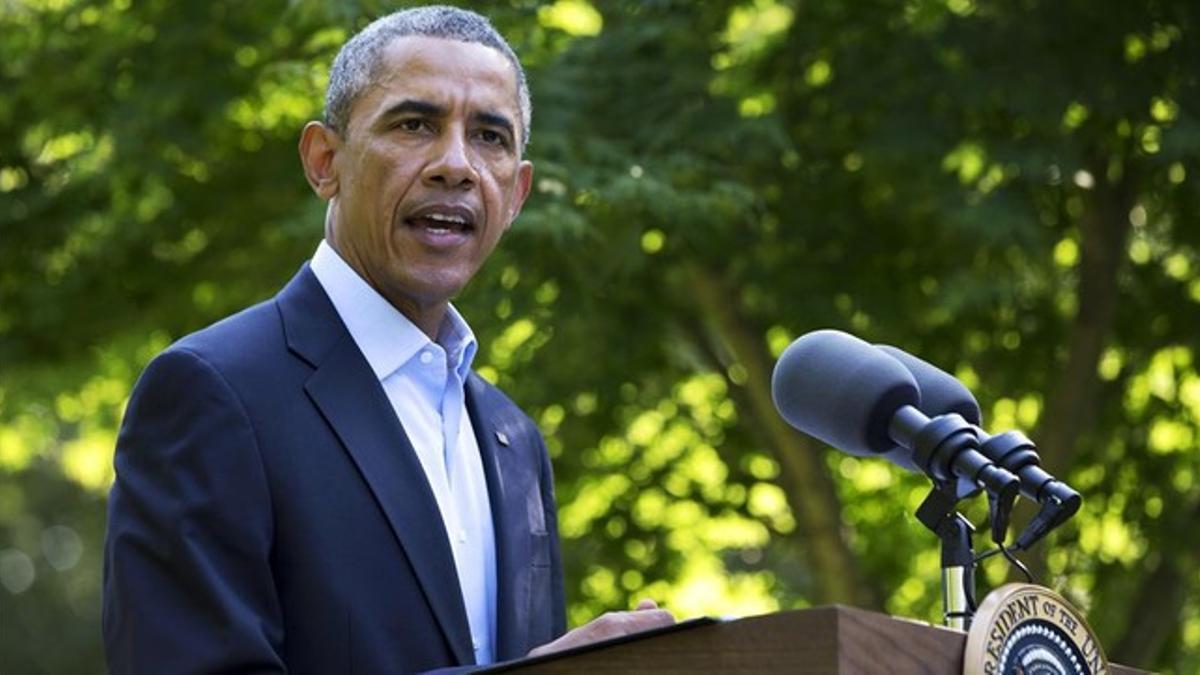 Obama habla sobre los últimos acontecimientos en Irak, este lunes.