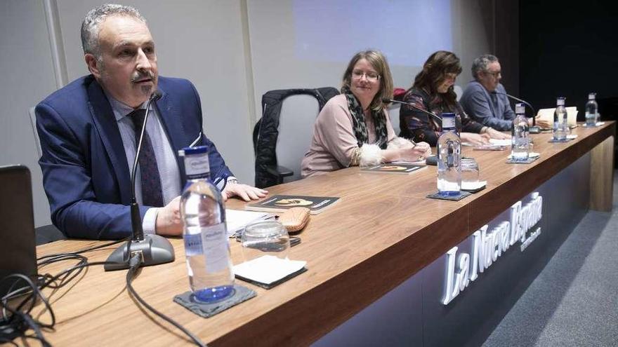 De izquierda a derecha, Alain Fernández, Cecilia Tascón, Amelia Fernández y José Ramón López.