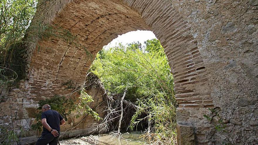 El Pont del Palau de Vahillo se
encuentra rodedado de una
poblada vegetación.  perales iborra