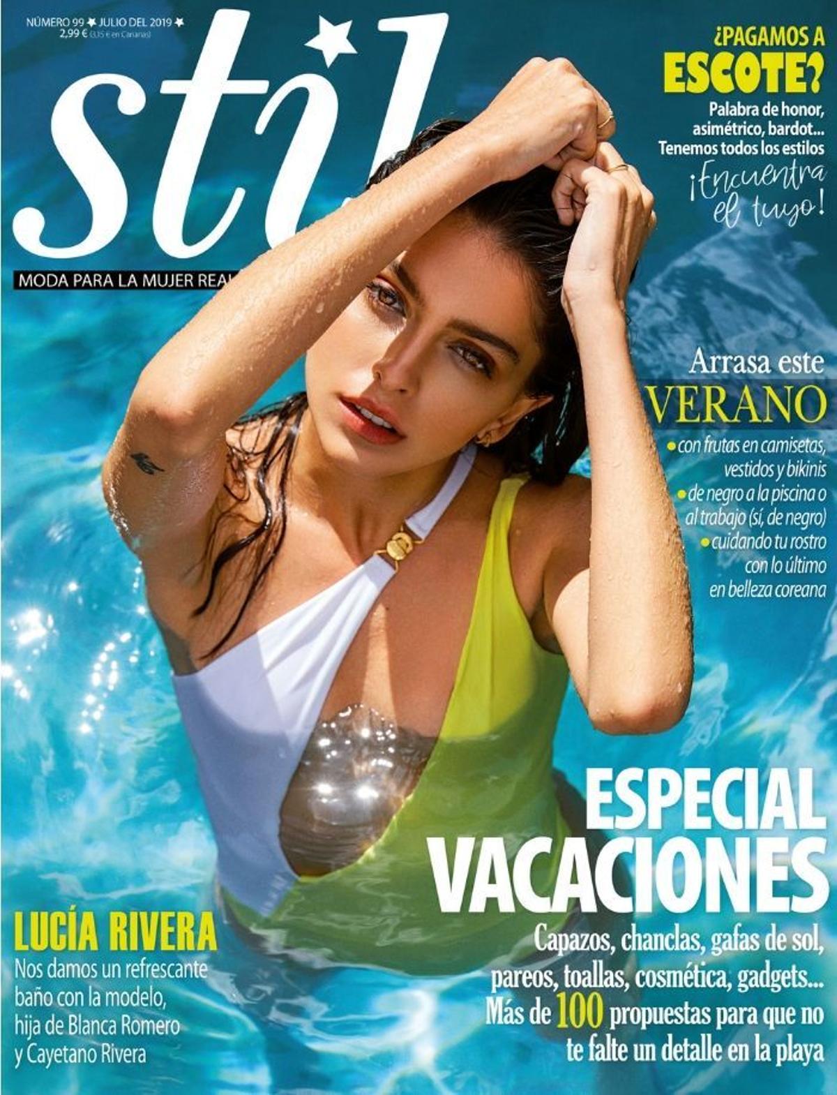 Lucía Rivera portada de julio de 2019, número 99