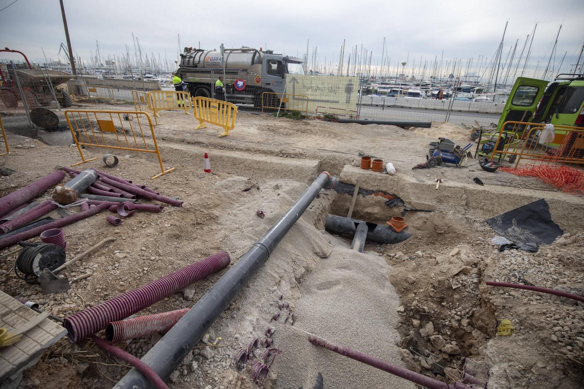 Un año de obras en el Paseo Marítimo de Palma