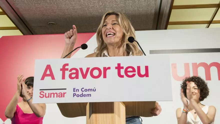 Yolanda Díaz en Barcelona: "Los catalanes vais a votar"