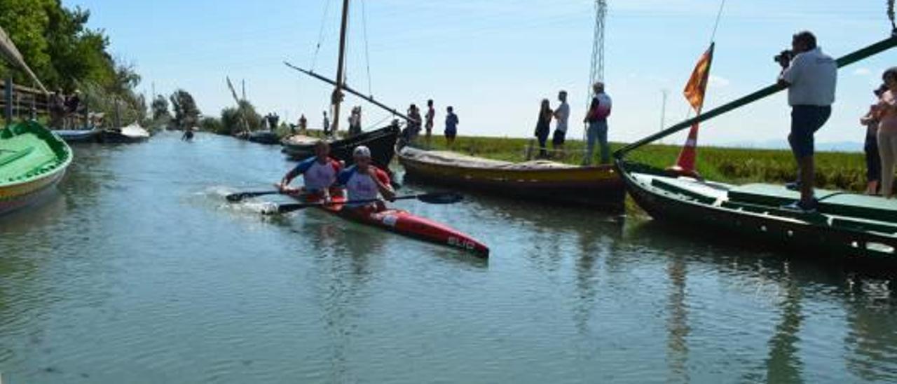 Tortajada y Climent durante la Travessia a l&#039;Albufera.