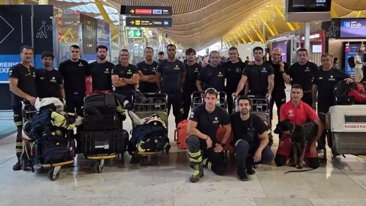 Miembros del Consorcio de Bomberos desplazados hasta Venezuela.