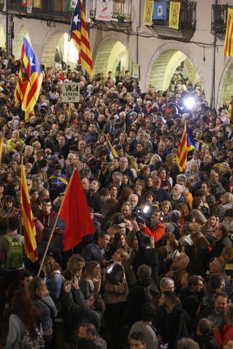 Concentració a Girona en rebuig a l'empresonament dels consellers