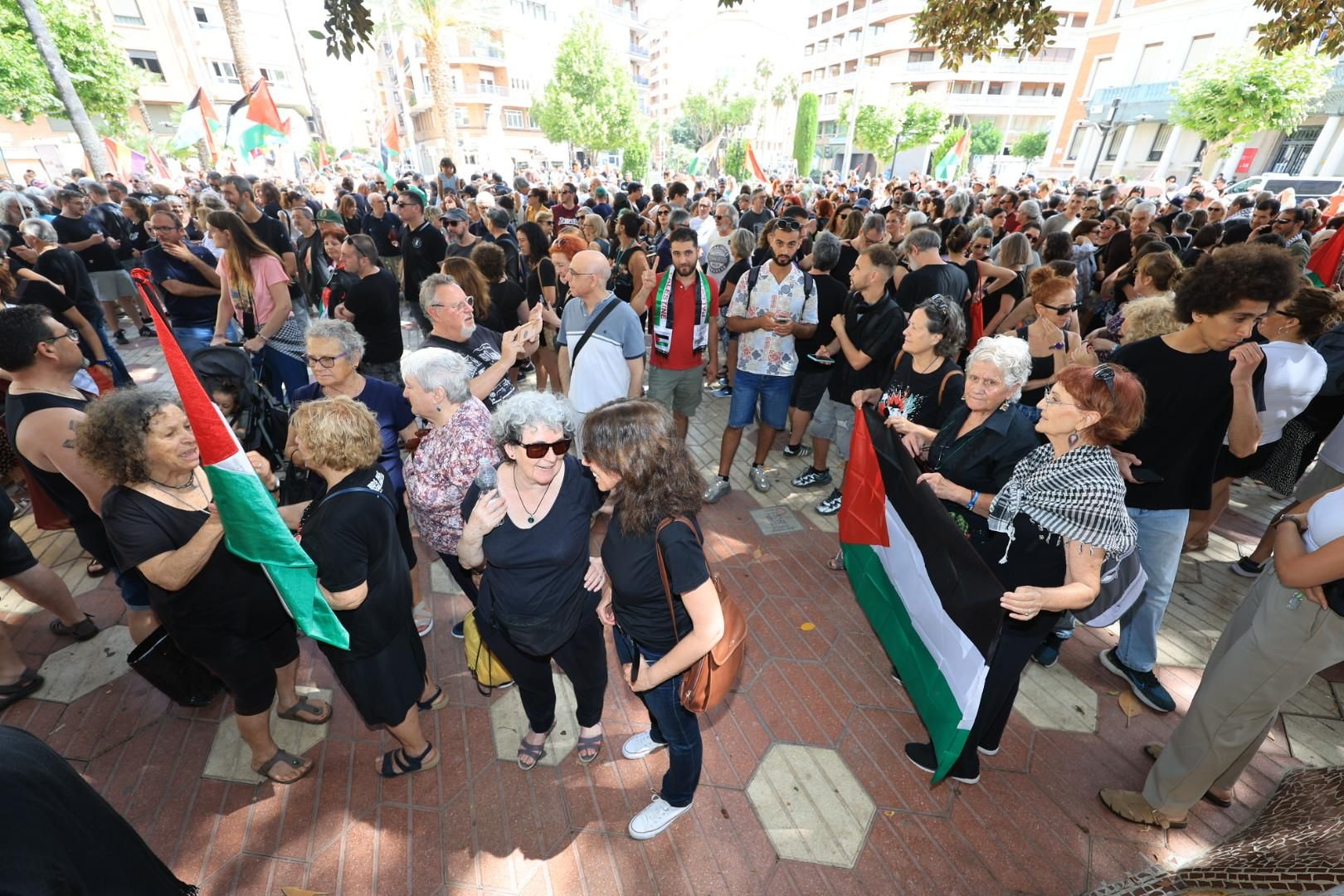 Manifestación a favor del pueblo palestino y la paz en Castellón